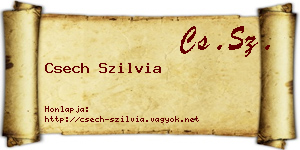 Csech Szilvia névjegykártya