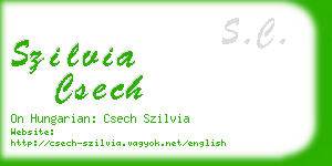 szilvia csech business card